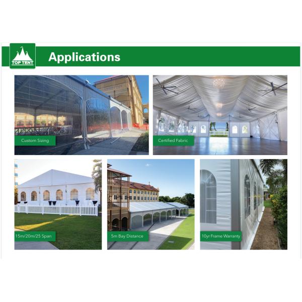 Tente d'exposition mobile de 500 places, résistante à l'eau