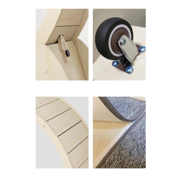 Keep Your Pets Fit Solid Wood Cat Climbing Frame with Running Wheel and Dog Treadmill