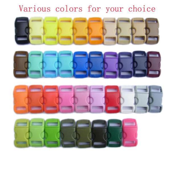 Colorful Plastic 10mm Paracord Curved Side Release Buckle and Estimated Delivery Time