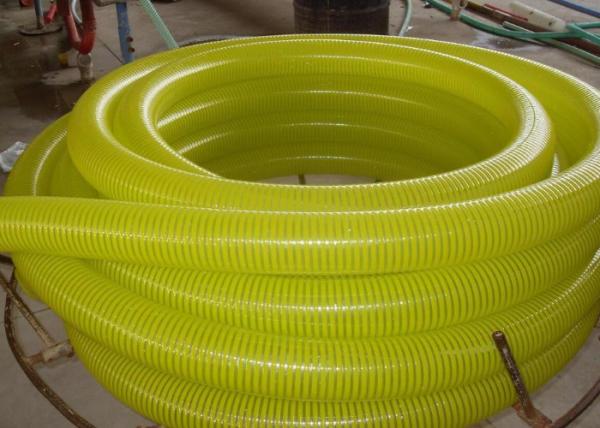 Spiral Vacuum PVC Suction Hose / Water Pump Suction Hose For Industrial Agriculture