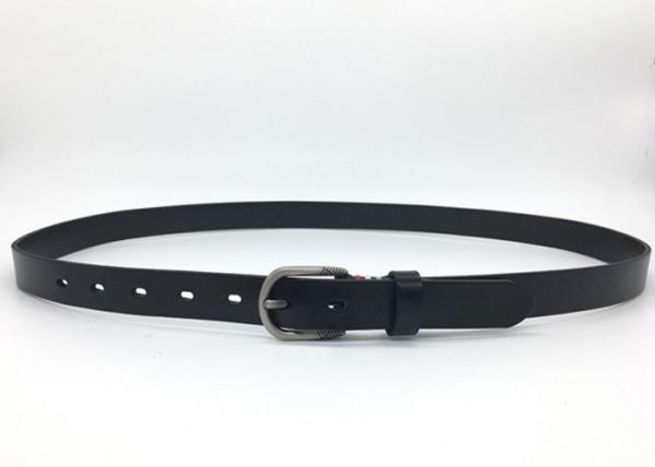 Fashion Womens Genuine Leather Belt With Colored Hand Stitches And Carved Buckle 1”(20mm) Wide