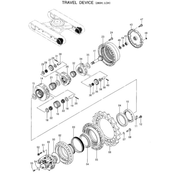 Части экскаватора мотора конечной передачи Assy EX300-5 EX270-5 9149237 мотора перемещения управляют идти
