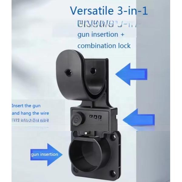 Waterproof IP65 RDC Portable Type2 J1772 Type 1 Evse EV Home Charger Cable Wall Mount Kit Holder Hook For Line