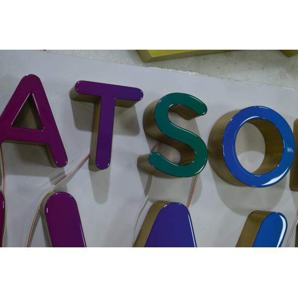 Outdoor Front Lit Channel Letter Sign 35mm 3D Embossed Acrylic Signage