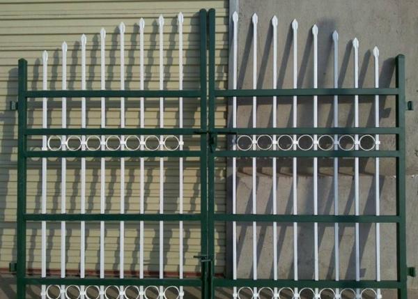 Arch Top Decorative Residential Electric Gates , Sliding Metal Gates For House