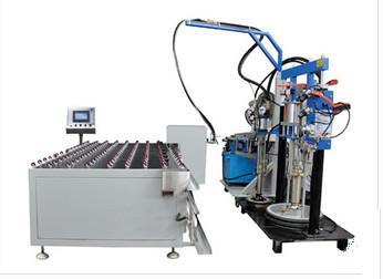 Horizontal Insulating Glass Auto Sealing Machine Robot , Automatic Sealant Sealing Line