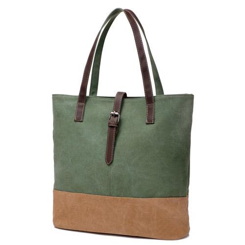Canvas promotion gifts summer handbag beach bags in mint color