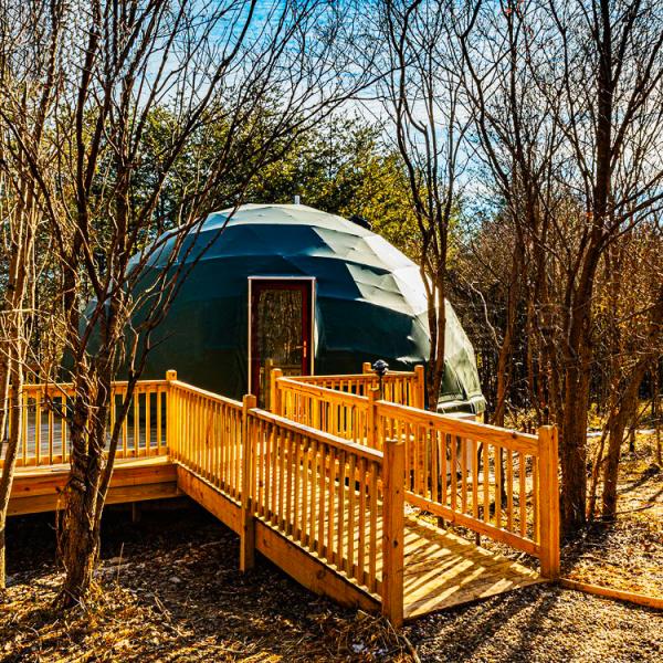 Hemispherical Hotel Living Geodesic Dome Tent For Outdoor Camping