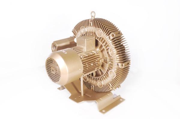 1.1kW Ultra High Pressure Air Ring Blower For Dental Suction Golden Color