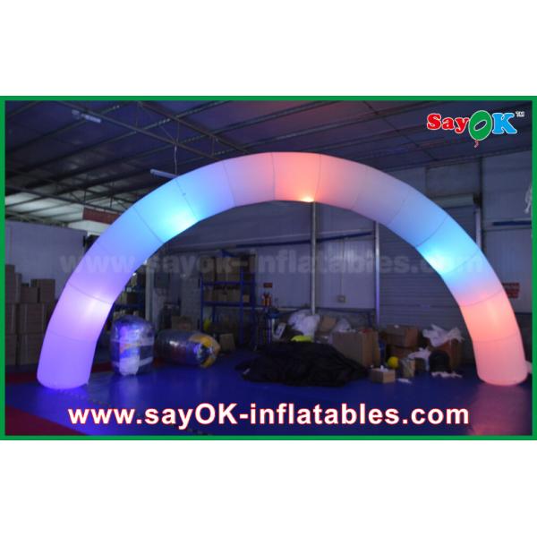 Puerta inflable de la manera del arco del arco los 63cm DIA Nylon Cloth Inflatble Lighting del arco iris para la decoración