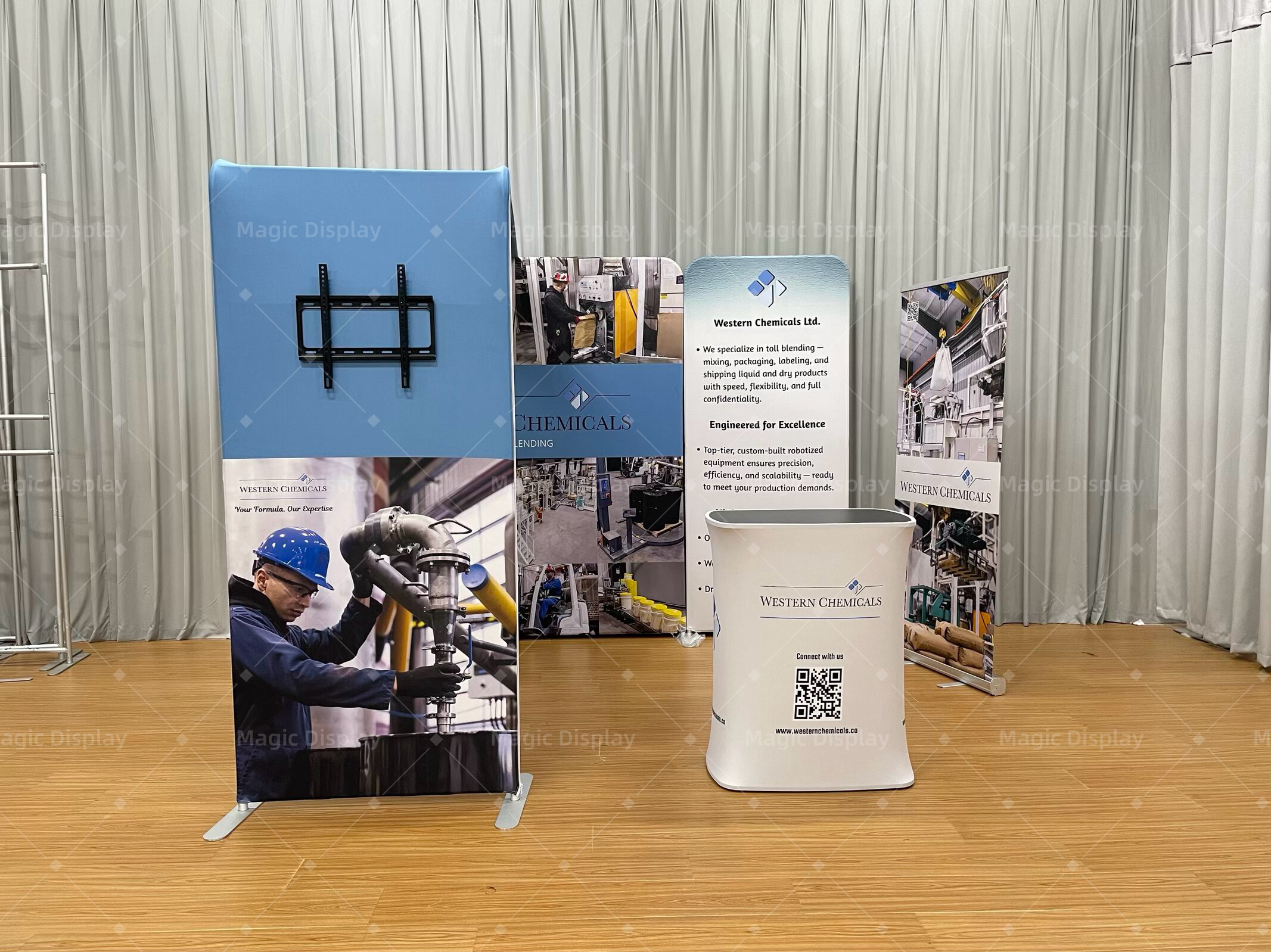 Trade Show Booth Tension Fabric Structure Stretch Graphic Lightweight Frame Design