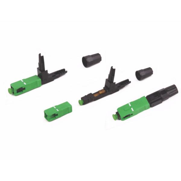 Field Quick Assemble Fiber Fast Connector SCAPC Dust Proof UL Rated Plastic Housing