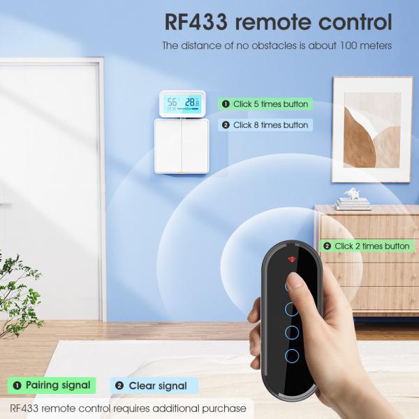 Tuya WIFI touch Switch Smart home with Type C Timing Voice App Alexa, Google Home RF433 Smart EU Wall Light Button Switch