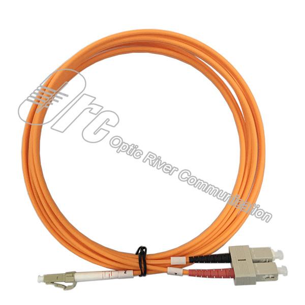 Multimode 50/125 Fiber Optic Patch Cord LC/UPC-SC/UPC 3mm Diameter