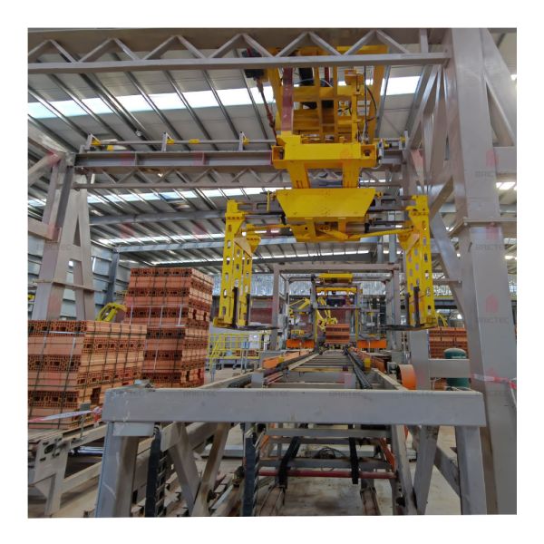 Automatic Brick Packaging System with One-Touch Brick Type Switching and Multi-Brick-Type Automatic Packaging for Efficient Clay Brick Stacking