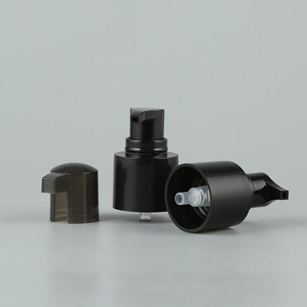 20/410 de tratamento cosmético com nervuras do preto fino do pulverizador da névoa 24-410 bombeia a tampa dos PP