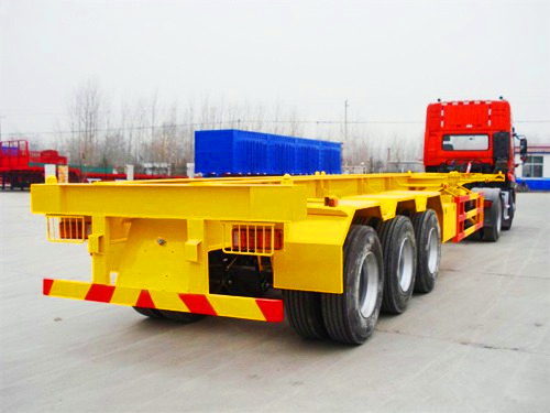 40ft Three Alxes Heavy Duty Semi Trailers Flatbed Truck With 14mm Upper Thickness