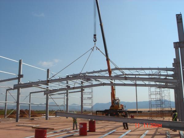 Lightweight Steel Structure Warehouse Shed with Q355 H Section Frame