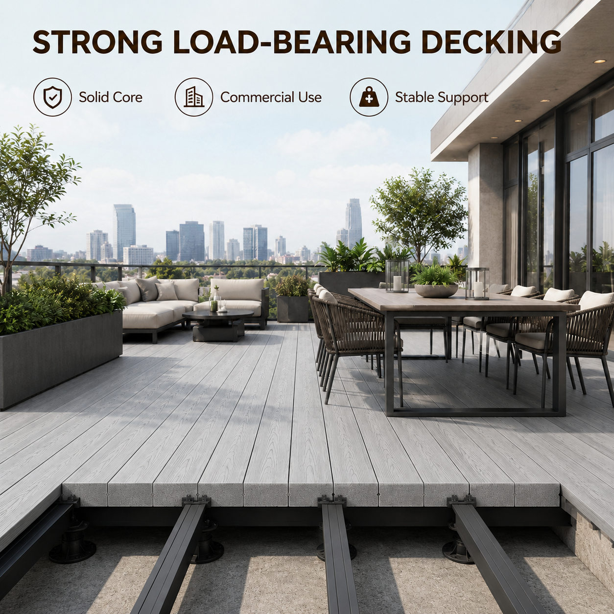 Solid WPC Decking Installation System Joist Spacing And Expansion Gap Guide