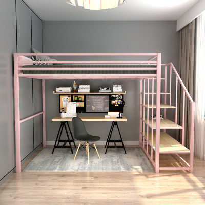 Commercial Furniture Wooden Kids Bunk Bed with Desk and Stairs