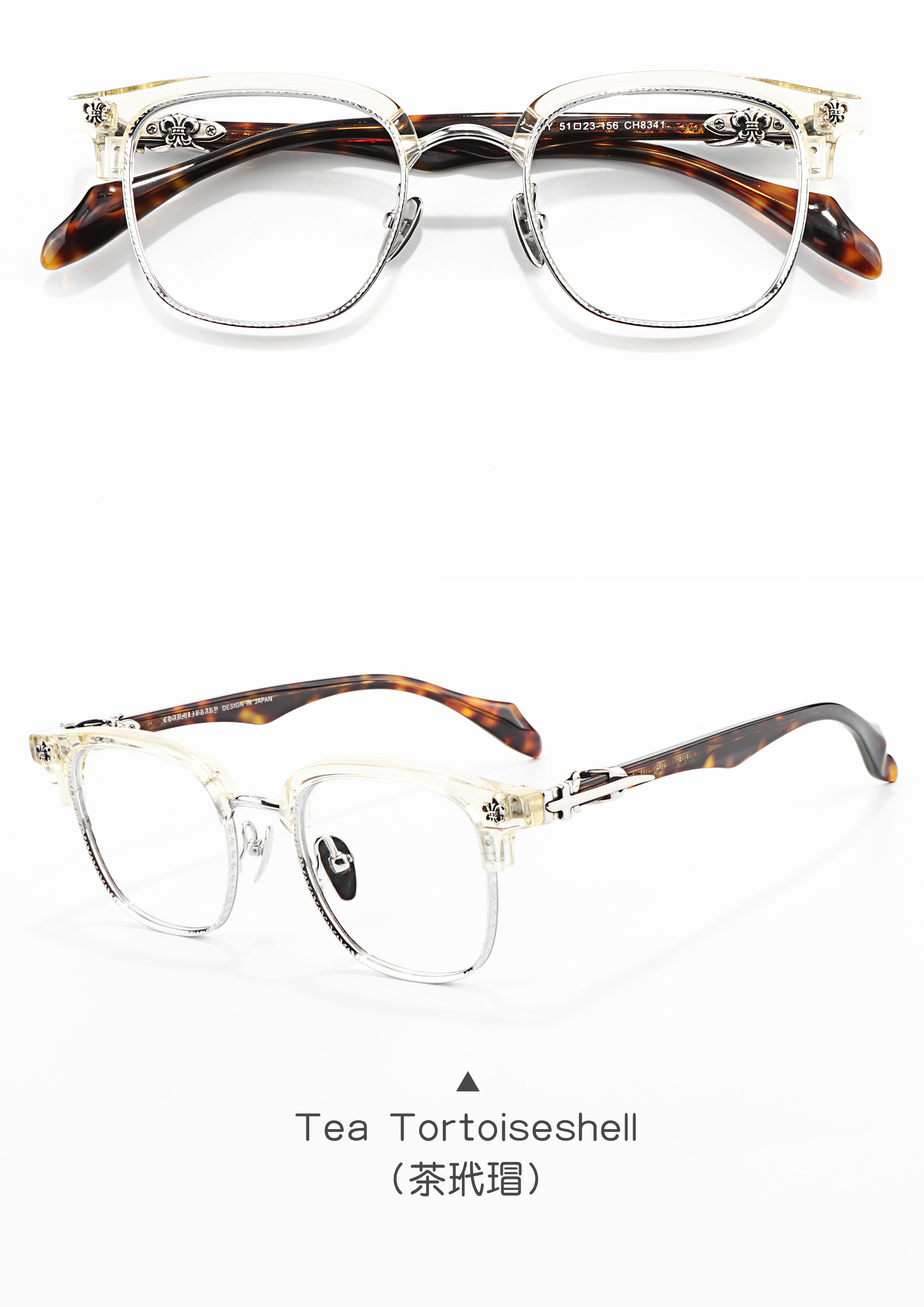 Latest Model 8341 Half Frame Special Design Optical Prescription Presbyopia Multifocal Luxury Brand Fashion Glasses for Women's