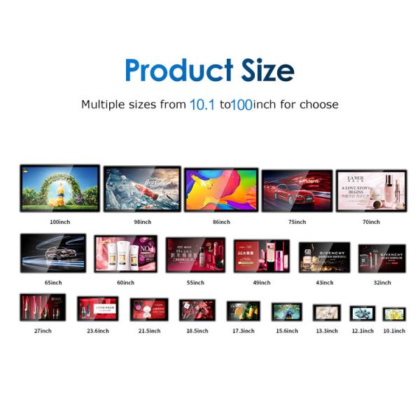 16:9 Large Interactive Touch Screen Computer Kiosk 21.5 32 43 55 65 Inch