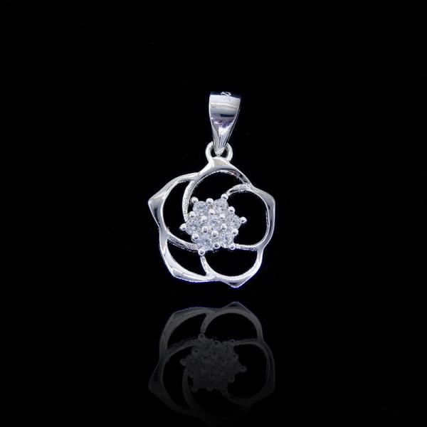 925 Silver Bird Pendant Wedding Gifts / Sterling Silver Red Crowned Crane
