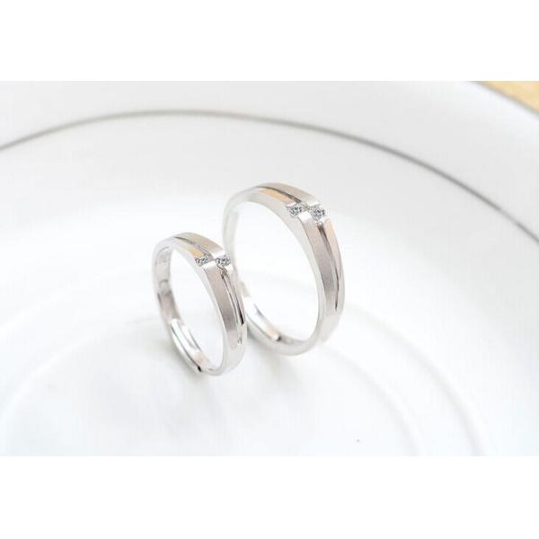 High quality 925 sterling silver rings diamond couple rings