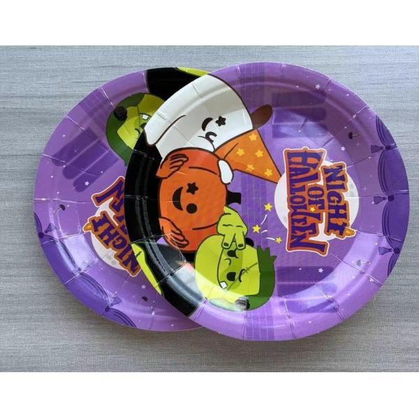 7inch Customizable Disposable Plates Colourful Party Plates for Birthday Party Tableware