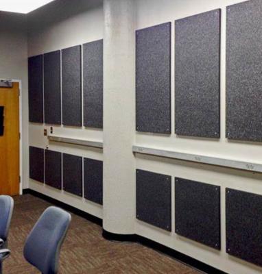 Tissu mural d'absorption de cinéma enveloppé panneau acoustique panneau incendiaire