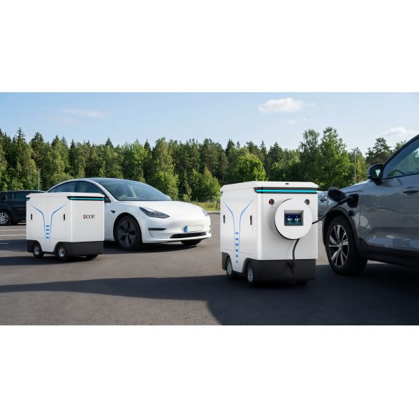 100Kw Autonomous Car Charging Station Bidirectional Mobile EV Charger Robot