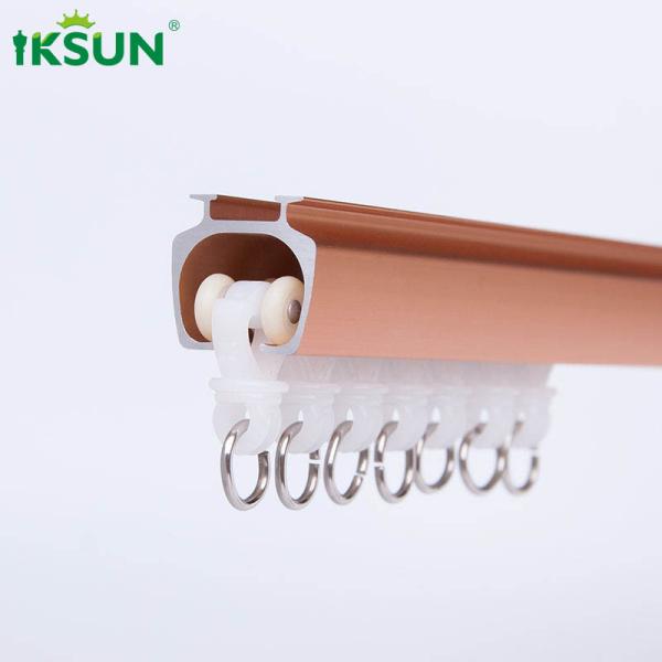 White Double Aluminium Curtain Track Wall Mount 3.5mm Thickness