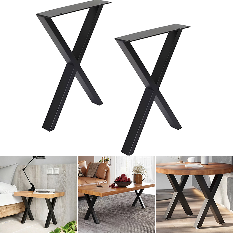 X-shaped Iron Frame Heavy Duty Table Bracket Metal Table Legs for Desk Slab Table & Dining Table Furniture Support Legs