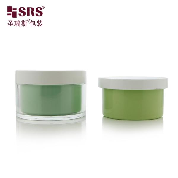 Plastic Empty Skincare Facial Gel Packaging 50ml 100ml 120ml Luxury Double Wall Cream Jar Cosmetic