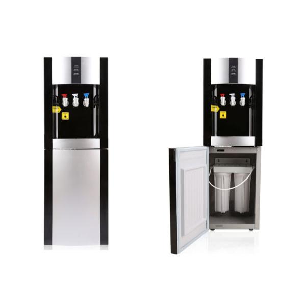 Free Standing 3 Tap Water Cooler Dispenser , Pipeline Water Dispenser With Filtration System