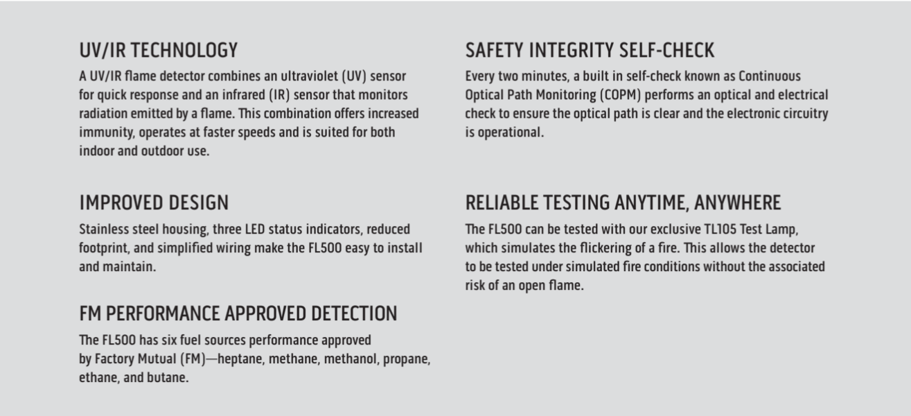 FL500 UV/IR Flame Detector