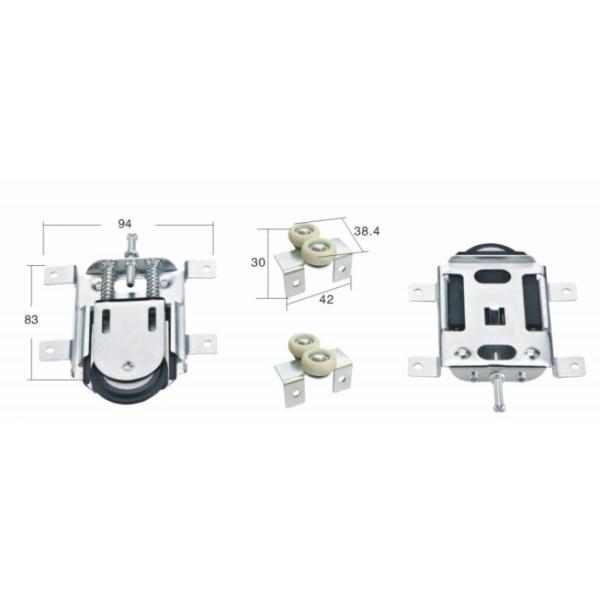 8.5cm*11cm Черный Сливер Южная Америка Сталь Тяжелое Движение Сдвижная дверь Роликовое колесо