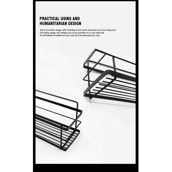 SS201 Wall Bath Accessories Chrome Holder For Shower 10kg Loading Kitchen Wall Rack