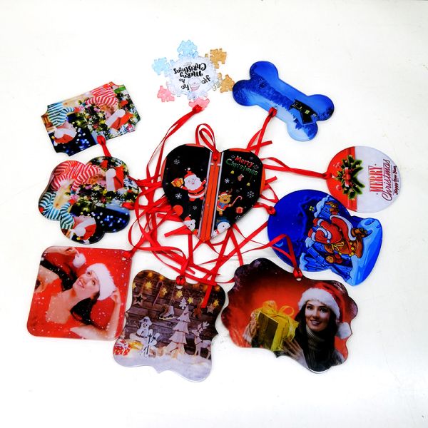 Sublimation Acrylic Pendant Blank Resin Ornament Blank Christmas Ornaments For Personalization