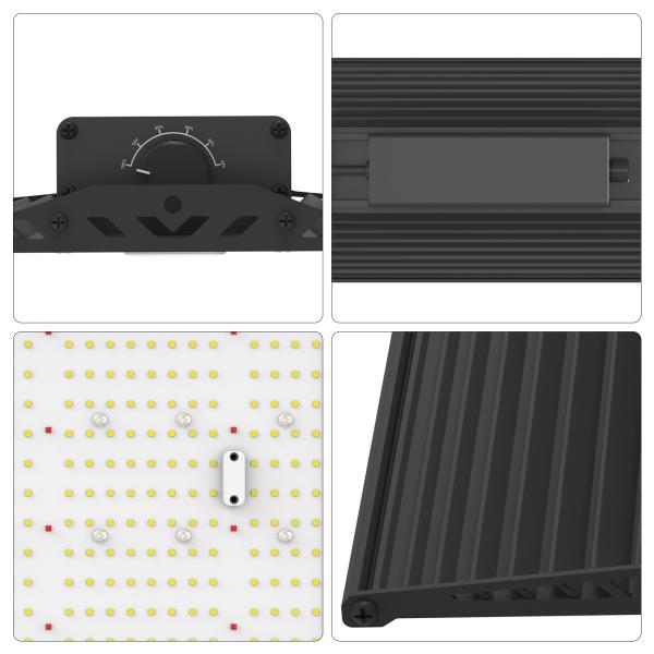 Aluminum FULL Spectrum With Black Lamp Body Passive Thermal Management Dimmable