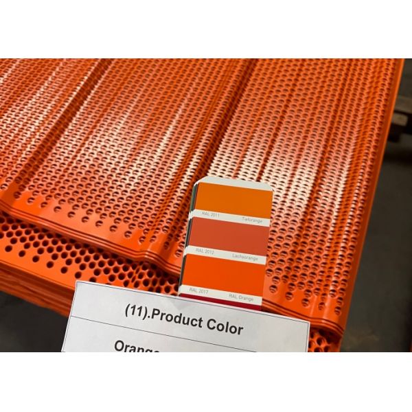 10mm Hole size Orange Color RAL2017 Safety Screen for coal mine