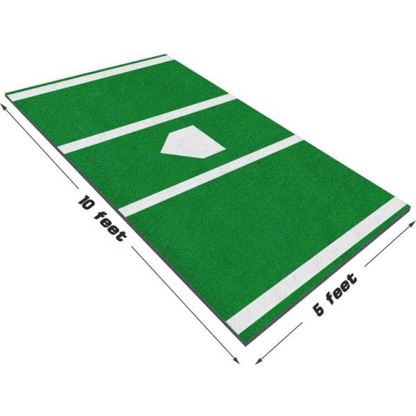 Baseball Batting Mat for Indoor Outdoor Training 15mm Pile Height 3/16 Inch Gauge