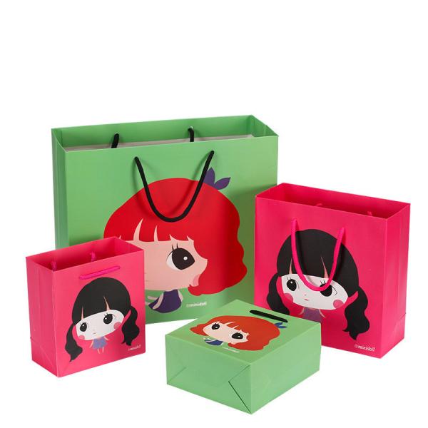 Pet design kids toy packaging paper custom bag your own logo printed