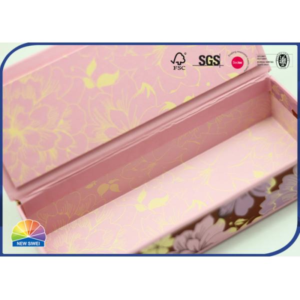 Классическая розовая подарочная коробка с откидной крышкой в стиле барокко, пенал, упаковка ювелирных изделий