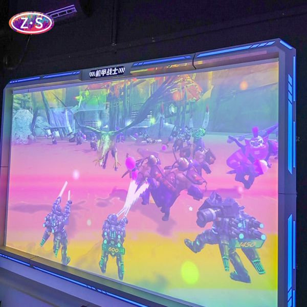 Immersive Interactive Projection System Motion Sensor Mech Warrior Game for Kids