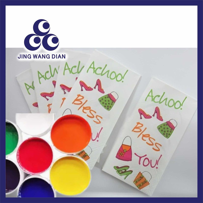 Rub Resistant Water Based Printer Ink For Tissue Paper Low Residue Odor