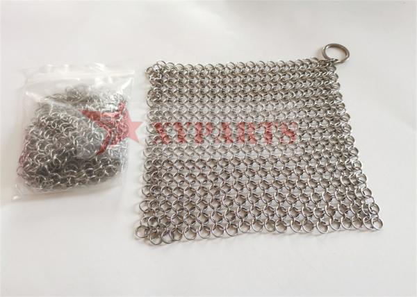 8x6 Inch Pot Pan SS 316 Square Round Kitchen Chain Mail Scrubber
