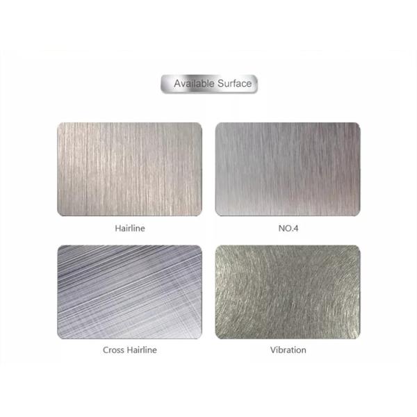 PVD Coating Hairline Brushed Stainless Steel Sheet Rose Gold Thickened