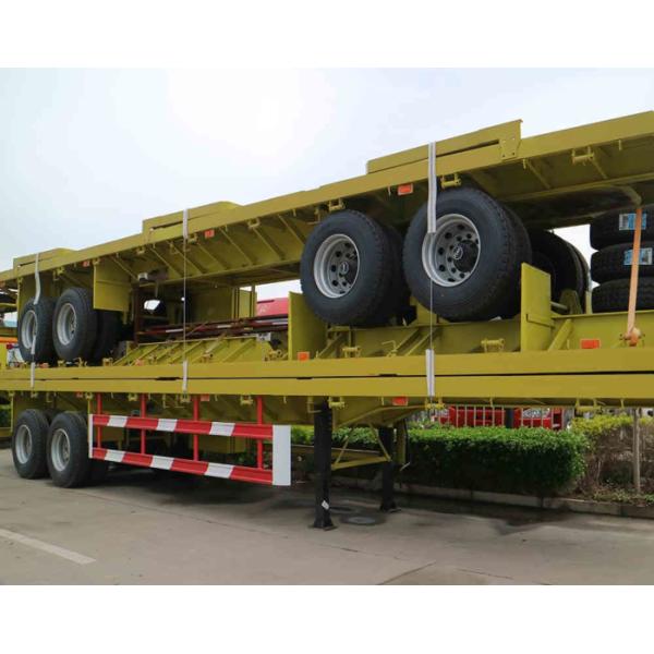 Contenedor de cubierta plana de 40 pies, semirremolque, transporte de carga a granel