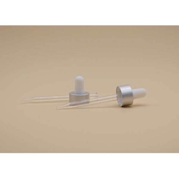 Капельница 20 масла алюминиевого серебра Матт стеклянная/400 с белым центриком силикона